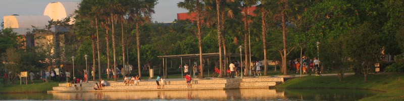 The lake at the Likas Sport Complex, a lap around which is about 1km