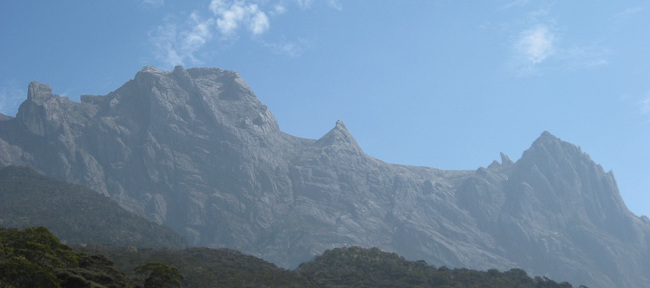 The Impressive Peaks of Mt. Kinabalu as visible from Kinabalu National Park