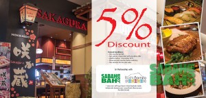 Sakagura Japanese Restaurant - Discount Coupon - Oceanus Waterfront Mall, Kota Kinabalu